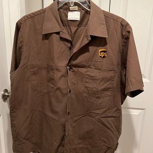 UPS Brown Employee Delivery Driver Uniform Short Sleeve Shirt Men's XL